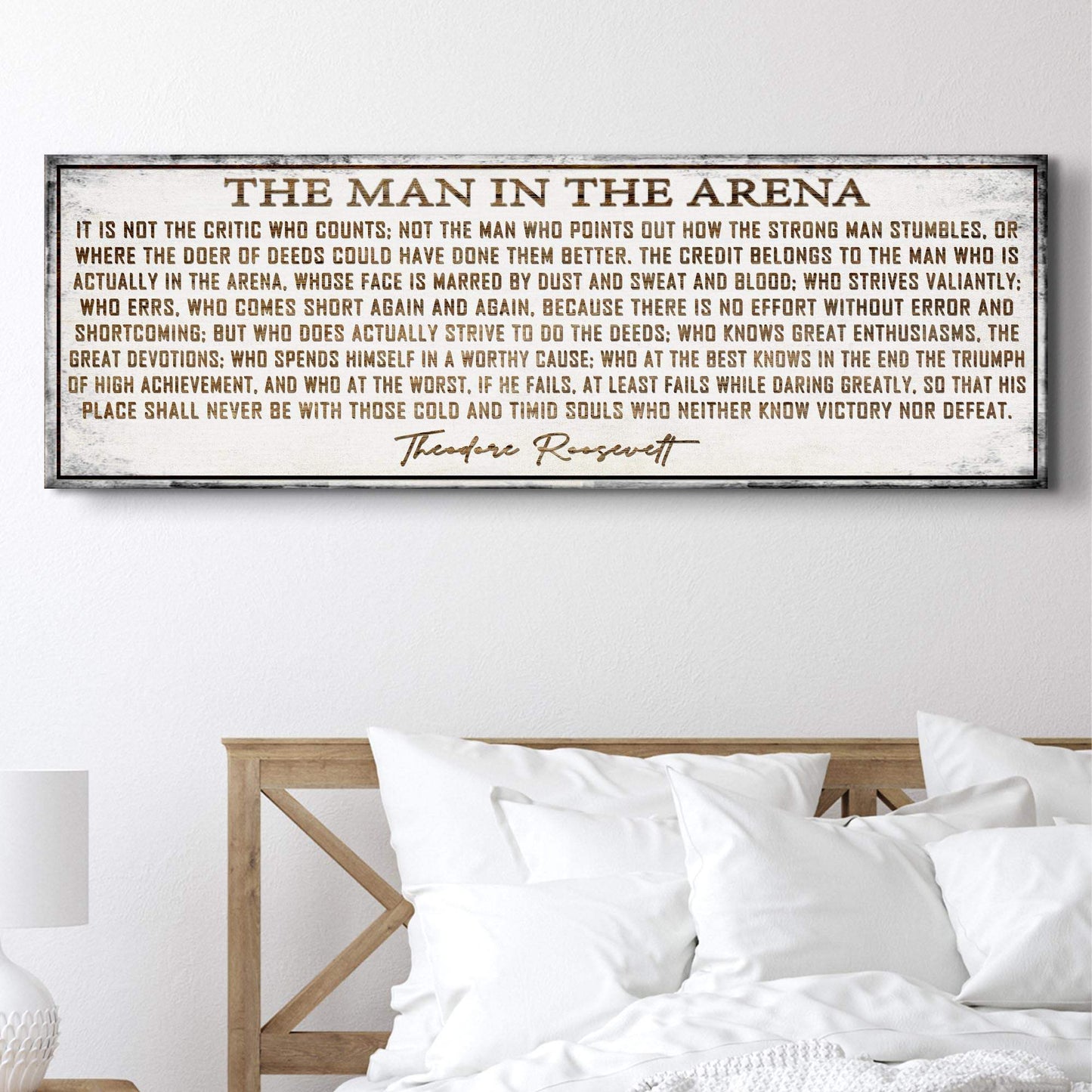 The Man In The Arena Sign VI - Tailored Canvases - Flyclothing LLC