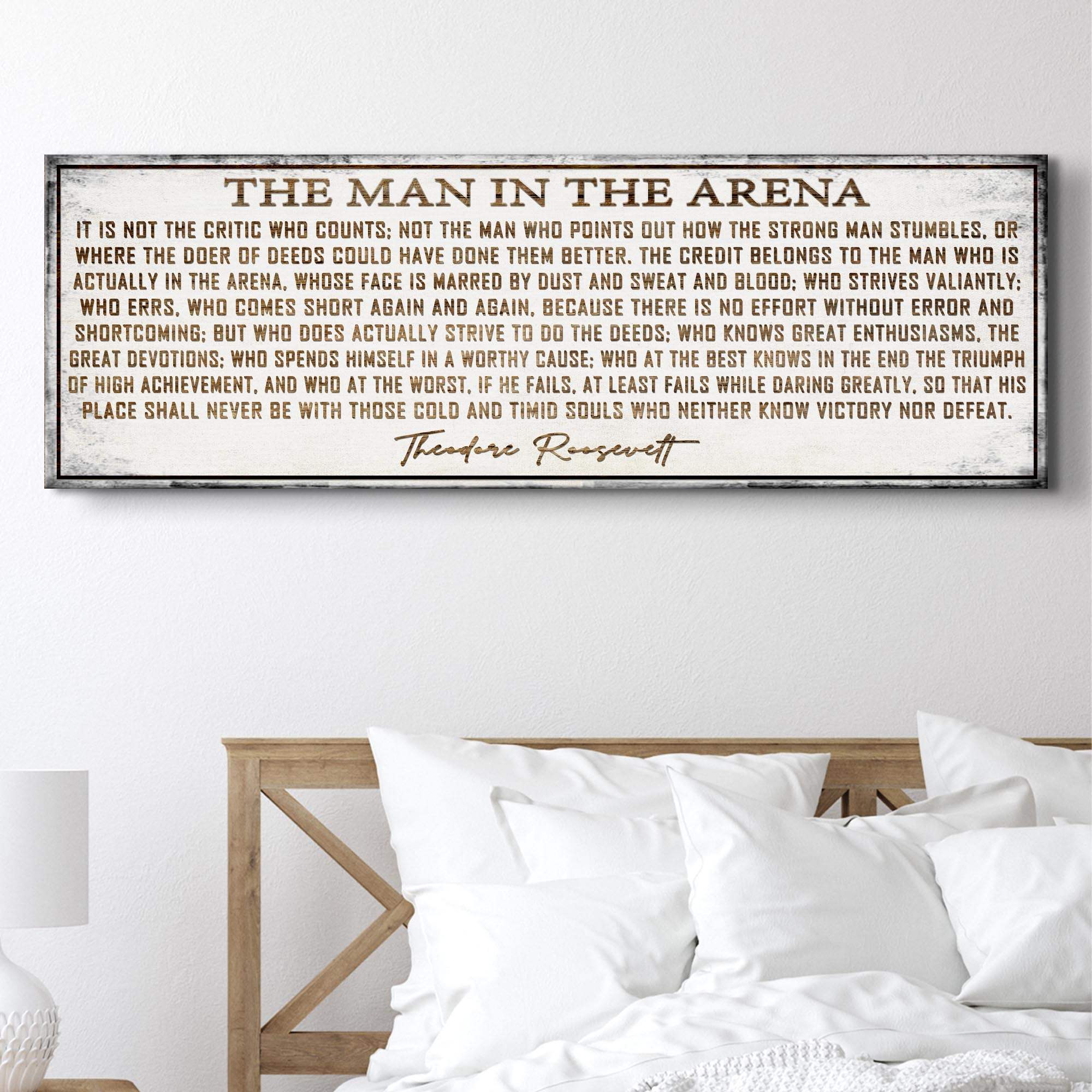 The Man In The Arena Sign VI - Tailored Canvases - Flyclothing LLC