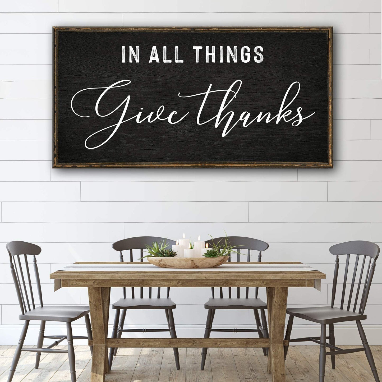 In All Things Give Thanks Sign - Tailored Canvases - Flyclothing LLC