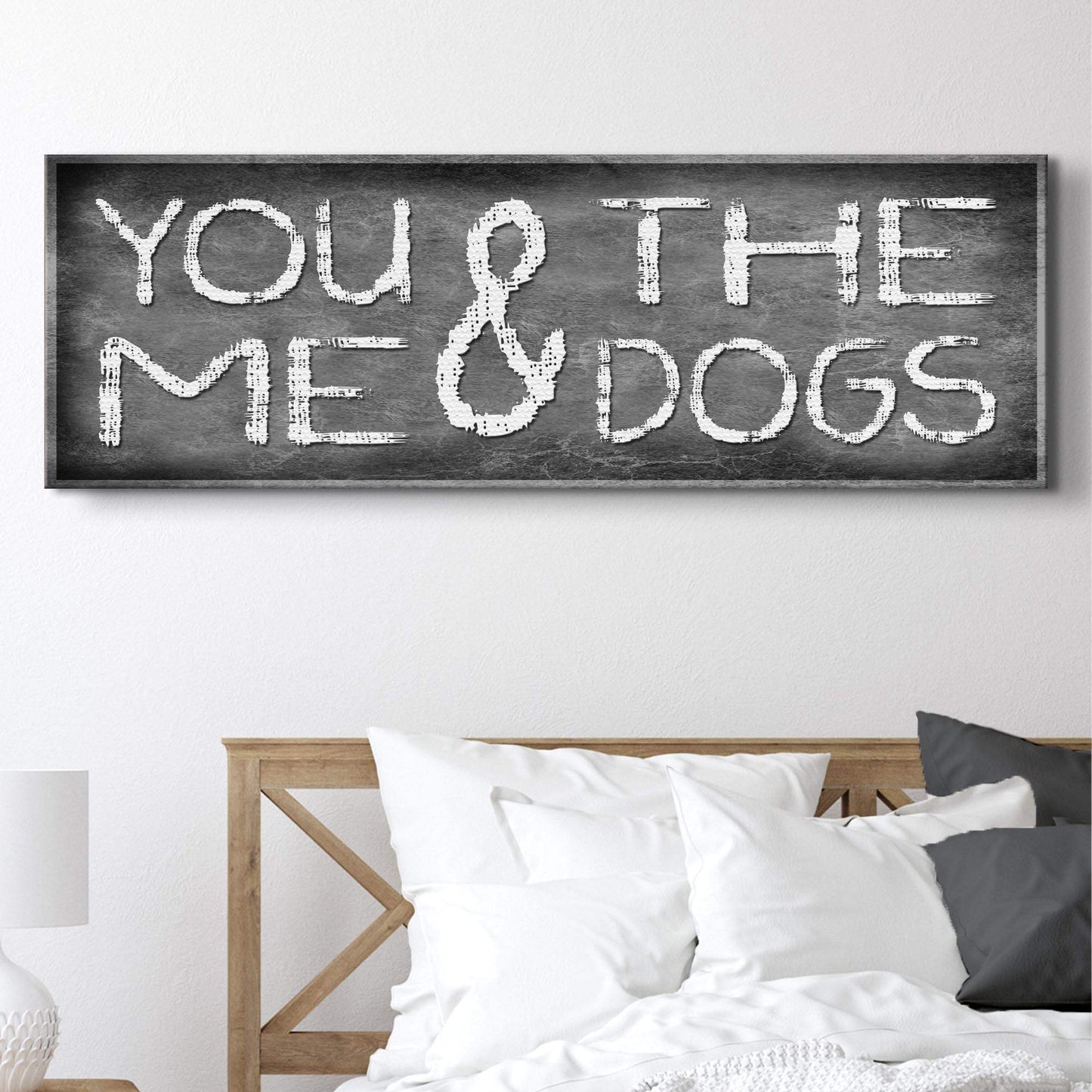 You And Me And The Dogs Sign II - Tailored Canvases - Flyclothing LLC