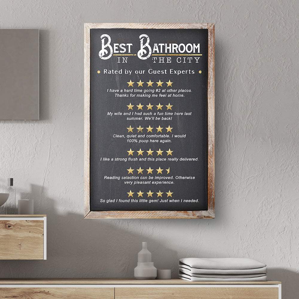 Best Bathroom In The City Sign II - Tailored Canvases - Flyclothing LLC