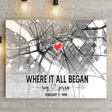 Couple Street Map Sign - Tailored Canvases - Flyclothing LLC