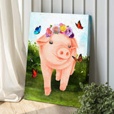 The Most Adorable Pig Canvas Wall Art - Tailored Canvases - Flyclothing LLC