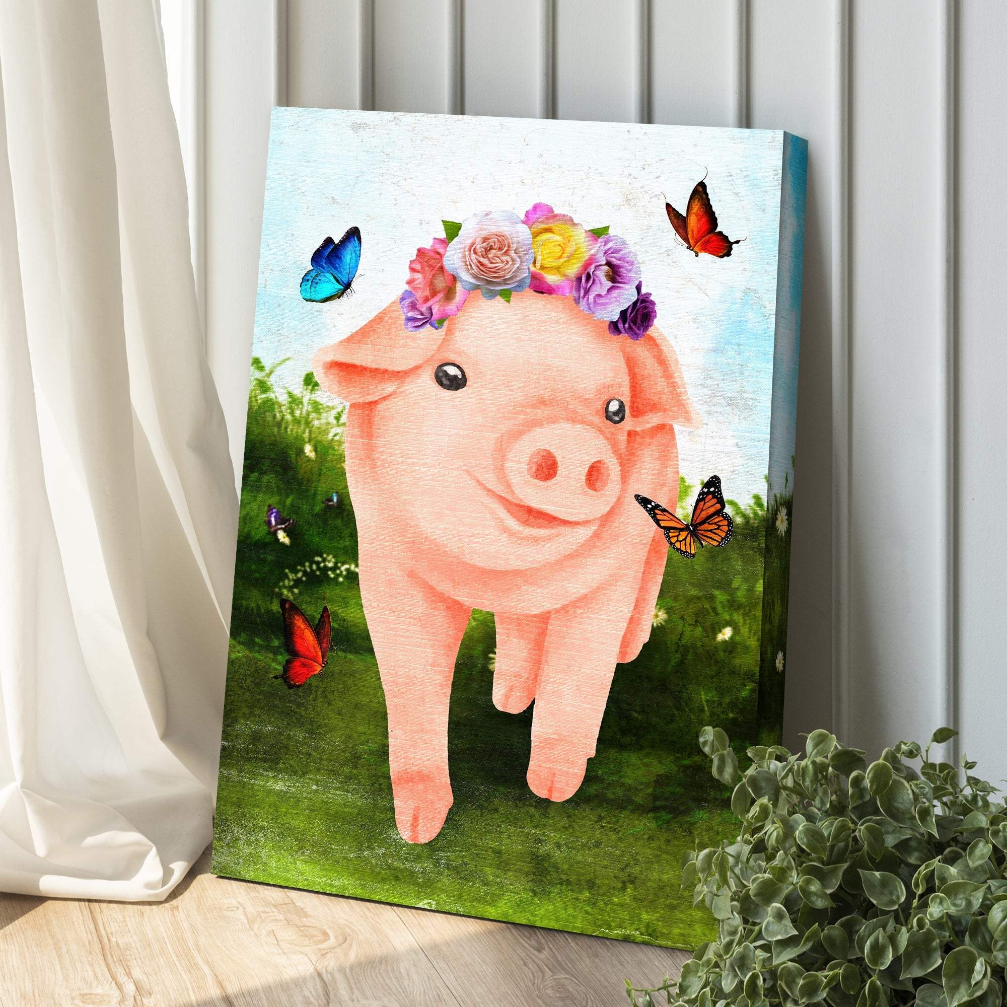 The Most Adorable Pig Canvas Wall Art - Tailored Canvases - Flyclothing LLC