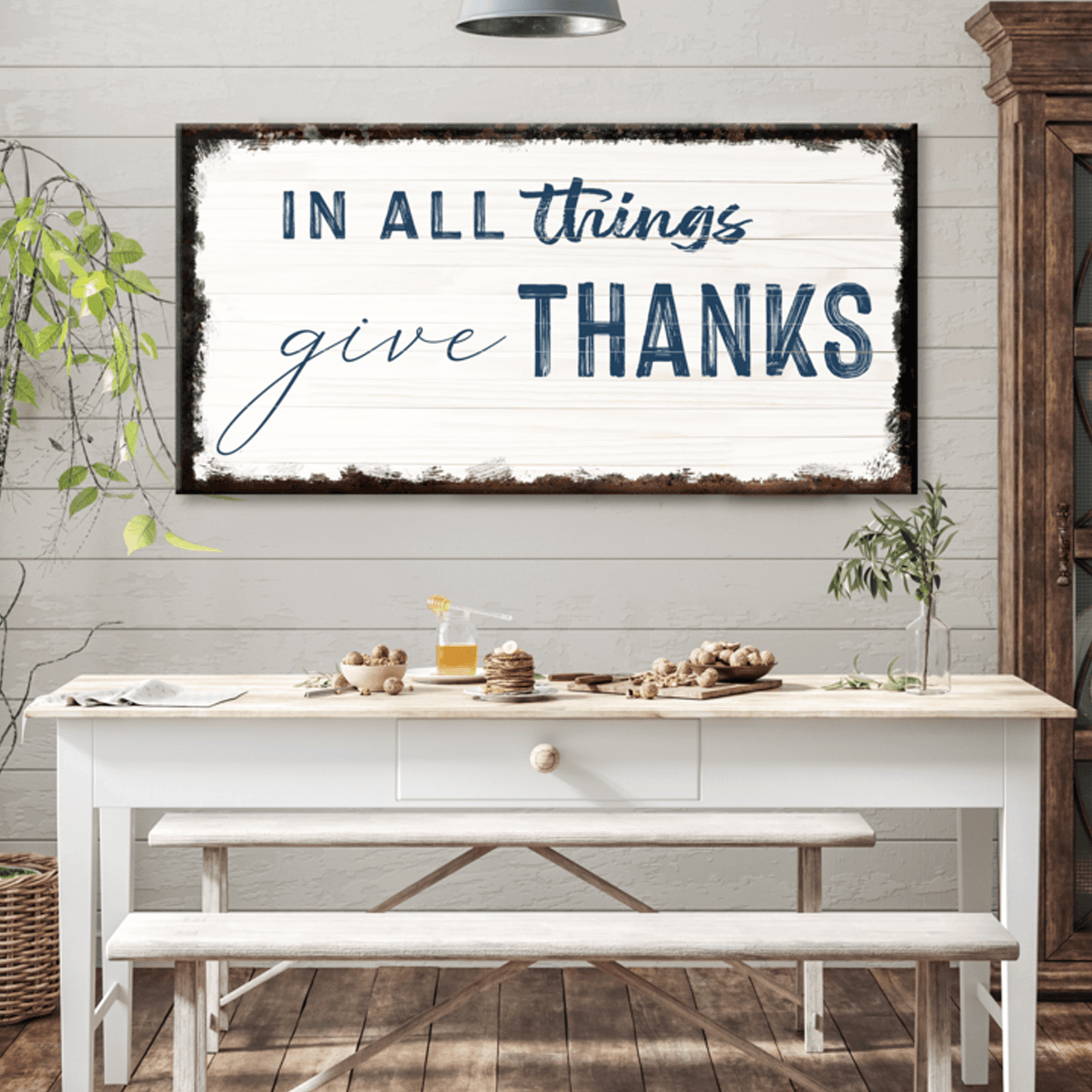 In All Things Give Thanks Sign II - Tailored Canvases - Flyclothing LLC