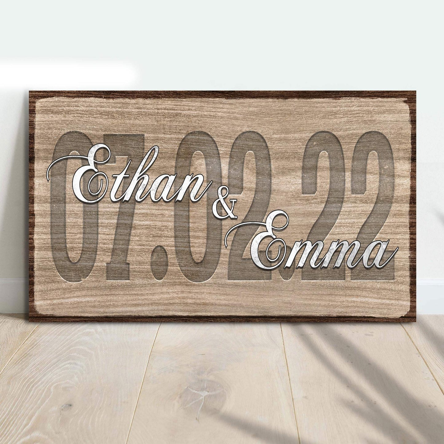 Couple Wedding Date Sign - Tailored Canvases - Flyclothing LLC