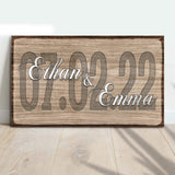 Couple Wedding Date Sign - Tailored Canvases - Flyclothing LLC