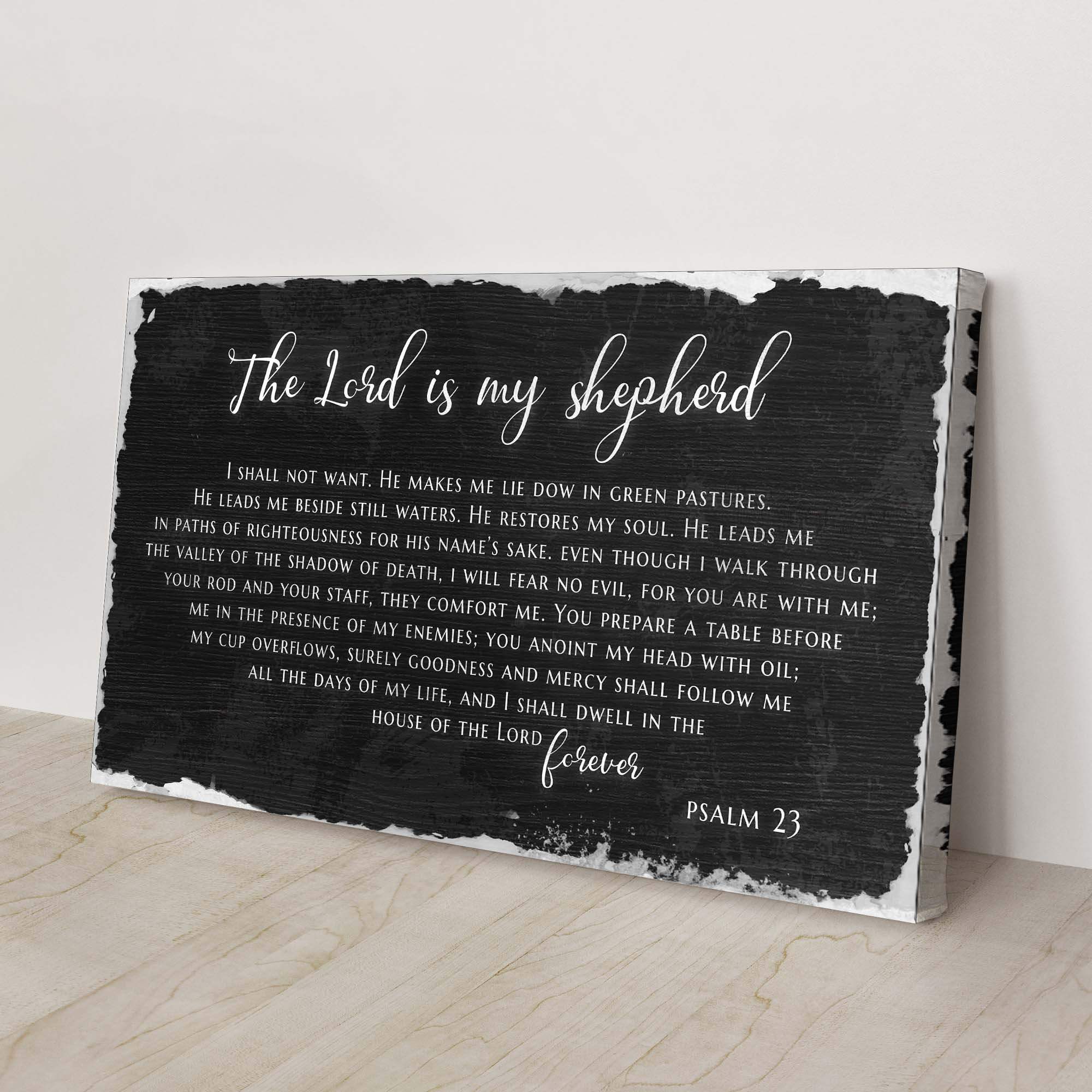 Psalm 23 - The Lord Is My Shepherd Sign IV - Tailored Canvases - Flyclothing LLC