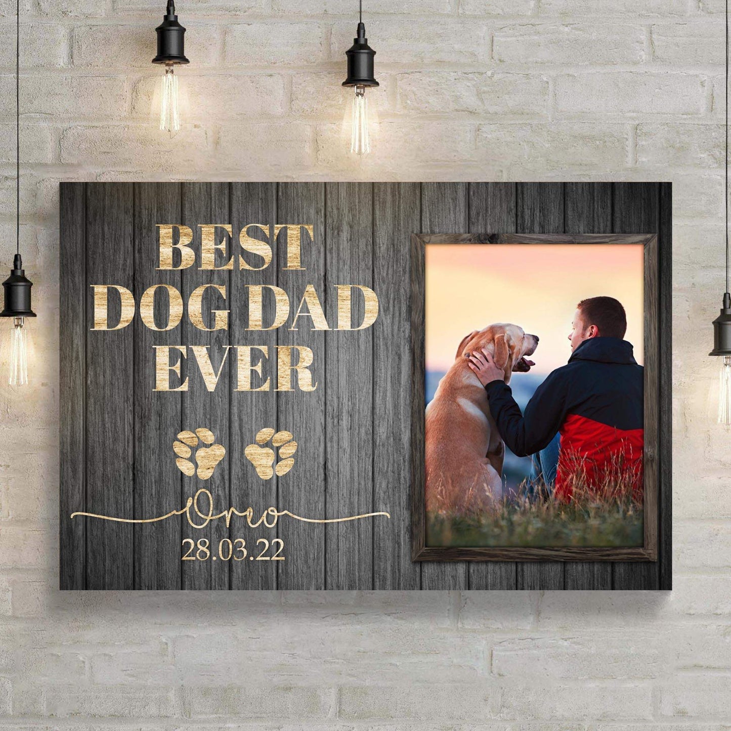 Best Dog Dad Ever Sign II - Tailored Canvases - Flyclothing LLC