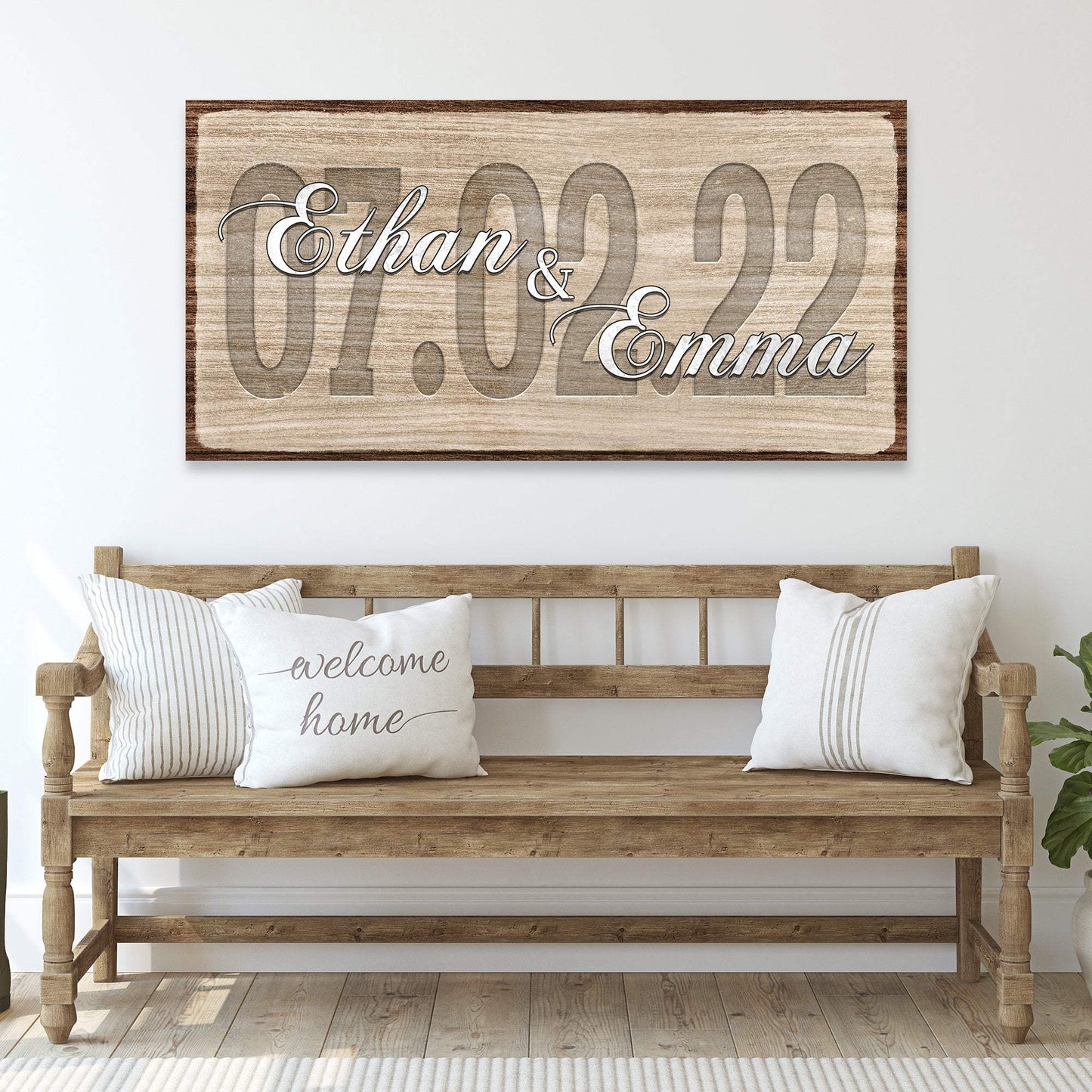 Couple Wedding Date Sign - Tailored Canvases - Flyclothing LLC
