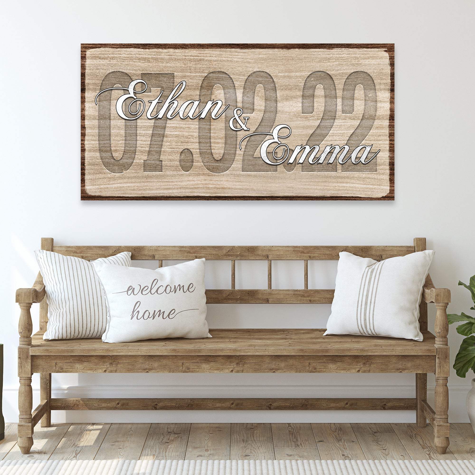 Couple Wedding Date Sign - Tailored Canvases - Flyclothing LLC