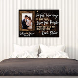 A Perfect Marriage Is Two Imperfect People Who Refuse To Give Up On Each Other Sign - Tailored Canvases - Flyclothing LLC