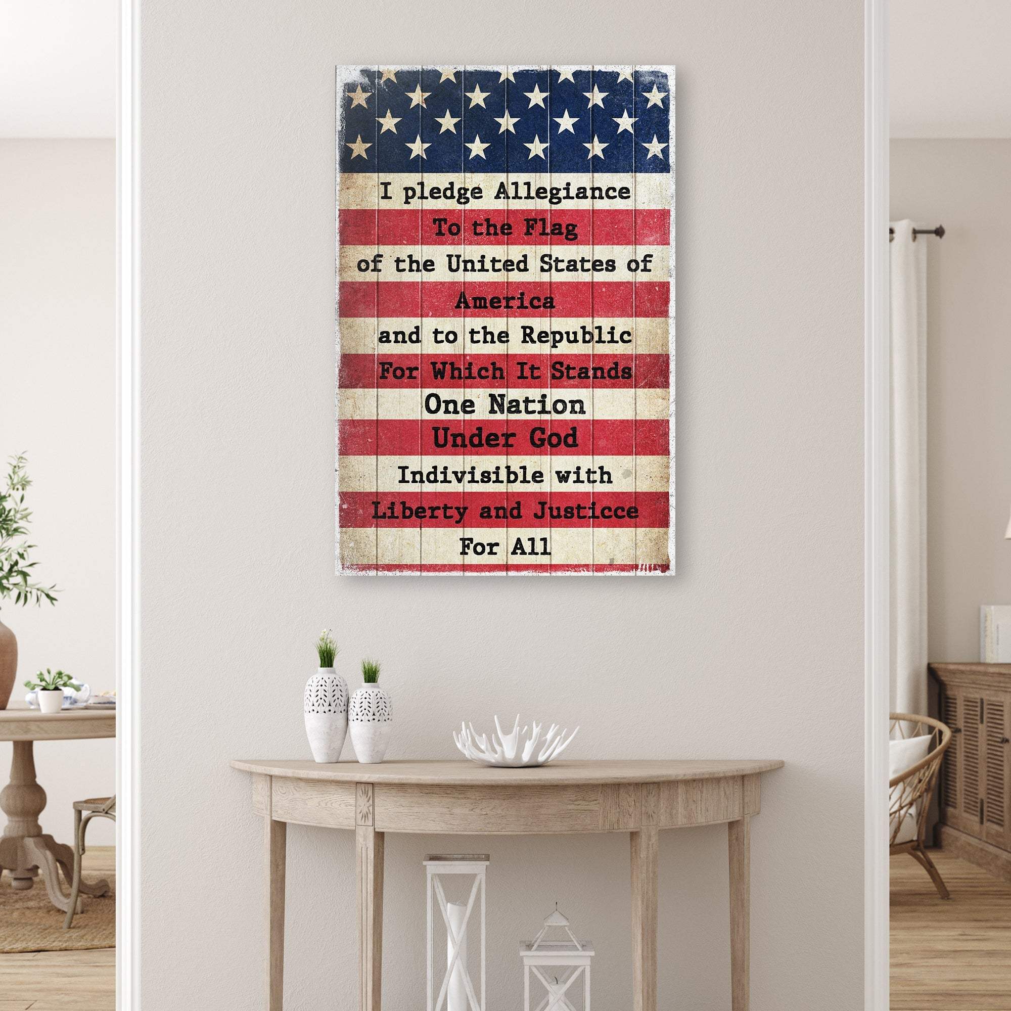 America Pledge Allegiance Sign - Tailored Canvases - Flyclothing LLC