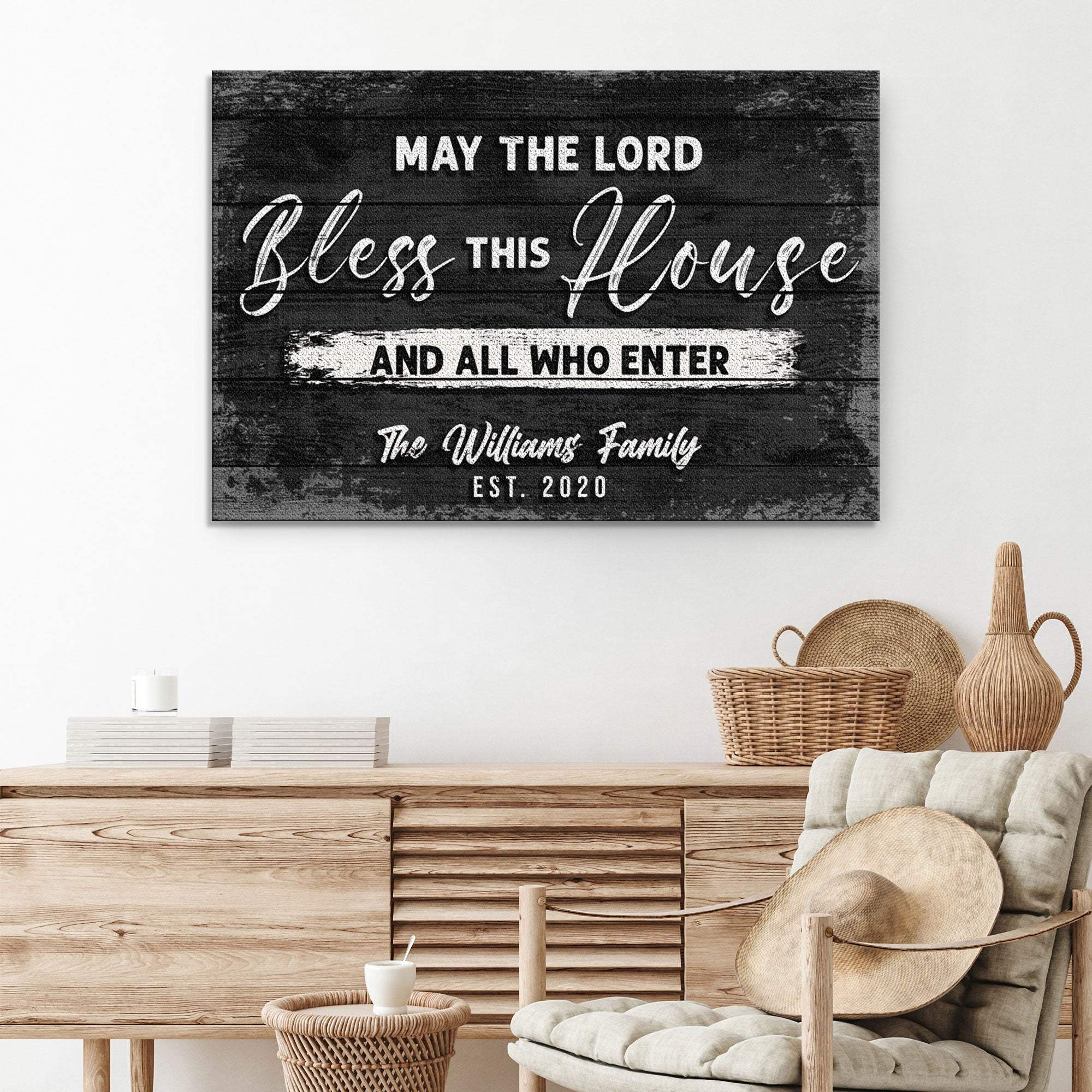 May The Lord Bless This House And All Who Enter Sign - Tailored Canvases - Flyclothing LLC