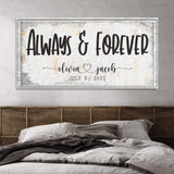 Always And Forever Couple Sign - Tailored Canvases - Flyclothing LLC