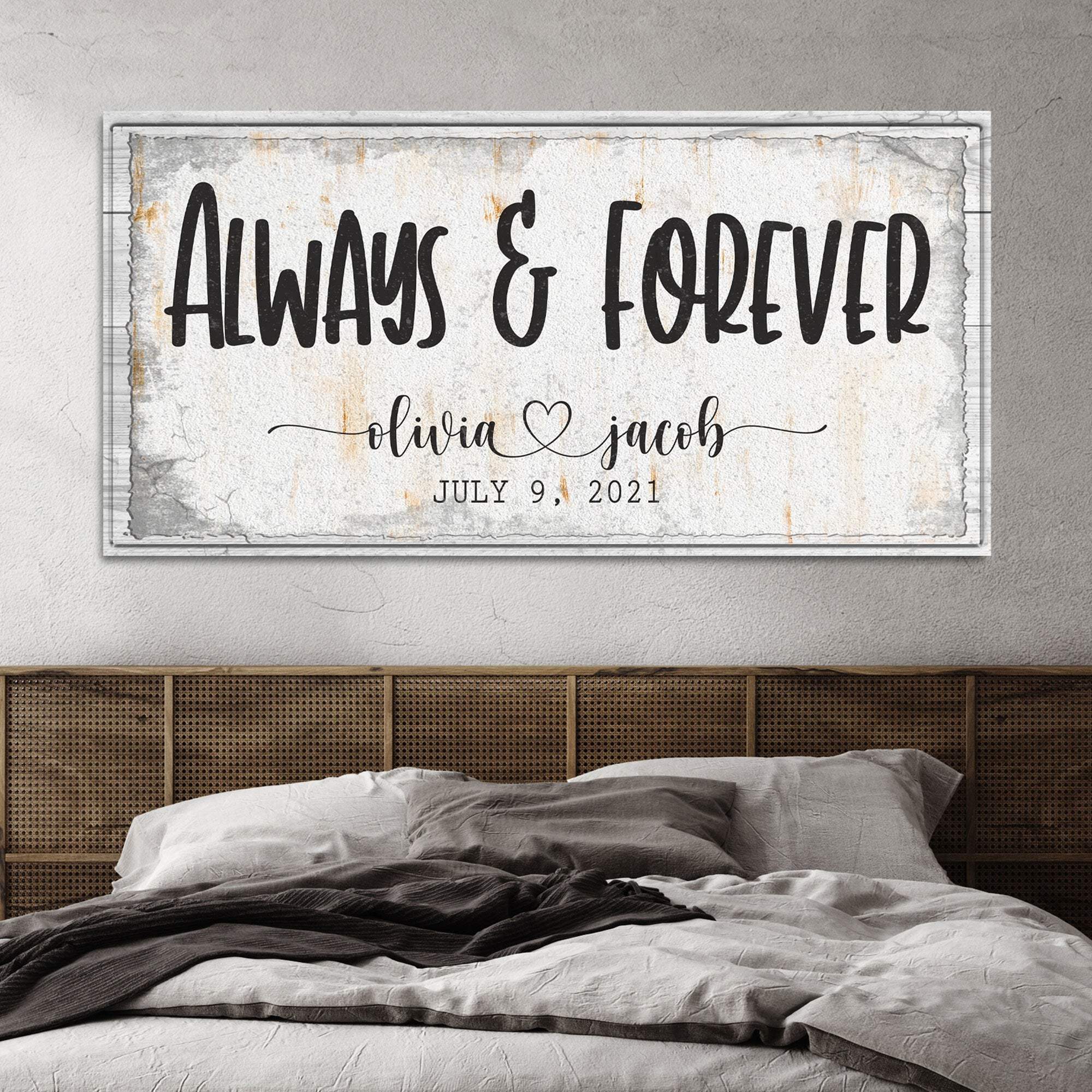 Always And Forever Couple Sign - Tailored Canvases - Flyclothing LLC