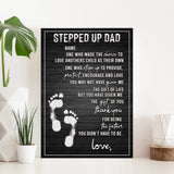 Stepped Up Dad Happy Father's Day Sign - Tailored Canvases - Flyclothing LLC