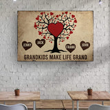 Grandkids Make Life Grand Sign - Tailored Canvases - Flyclothing LLC
