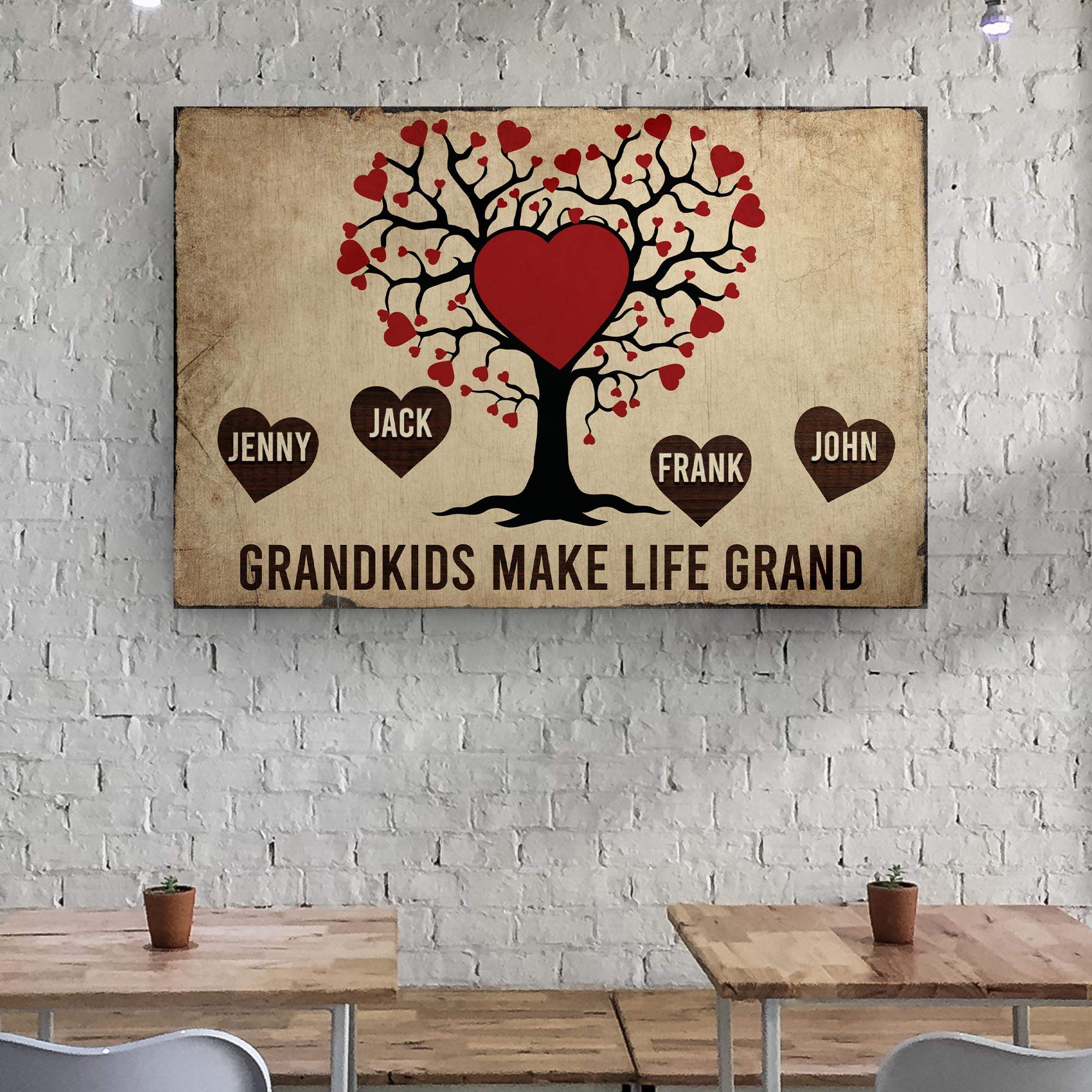 Grandkids Make Life Grand Sign - Tailored Canvases - Flyclothing LLC