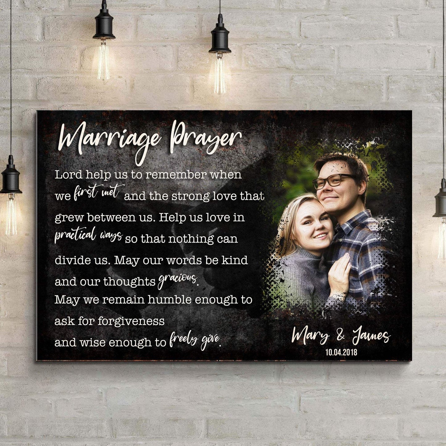 Marriage Prayer Couple Sign - Tailored Canvases - Flyclothing LLC