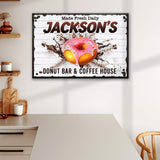 Donut Bar And Coffee House Made Fresh Daily Sign - Tailored Canvases - Flyclothing LLC