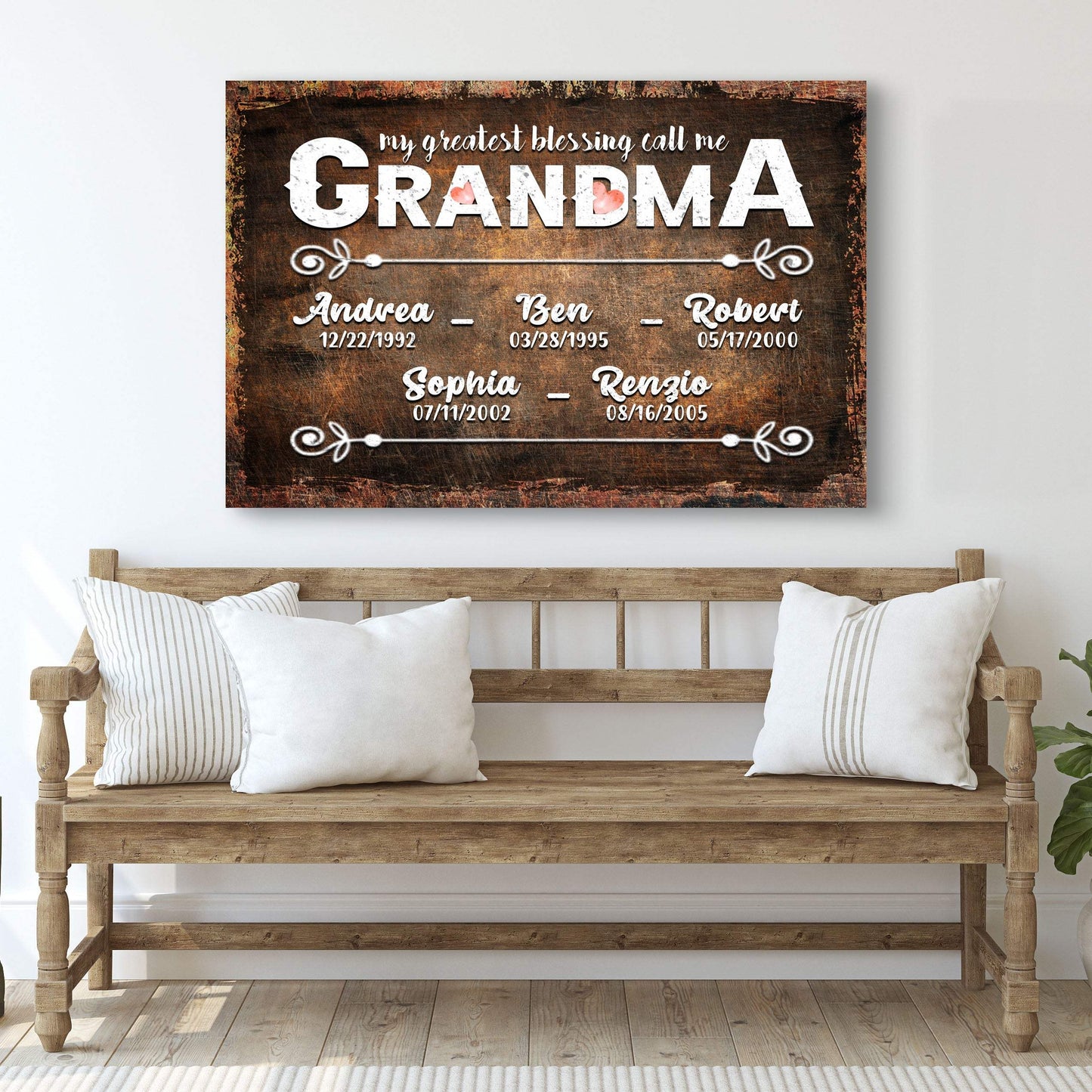 My Greatest Blessing Call Me Grandma Happy Mother's Day Sign II - Tailored Canvases - Flyclothing LLC