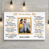 We're A Team Couple Sign IV - Tailored Canvases - Flyclothing LLC