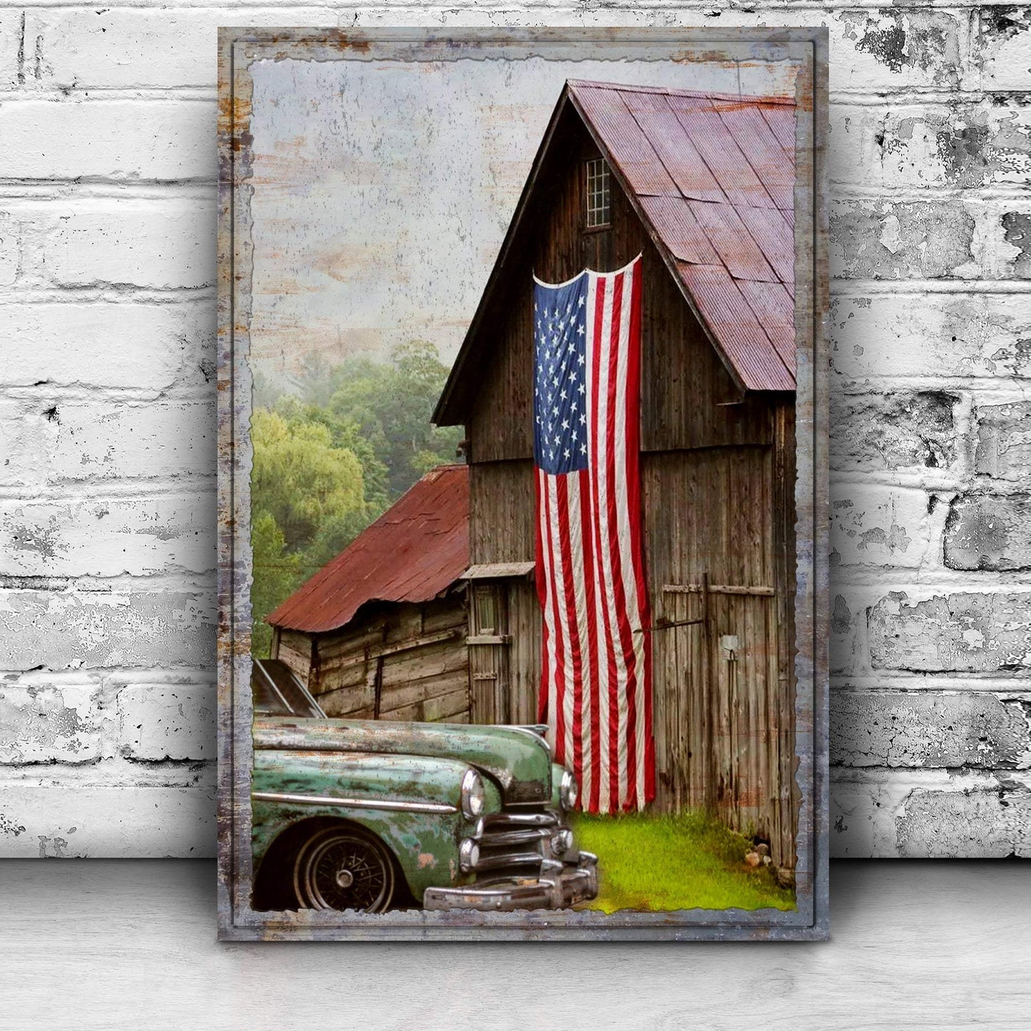 America Country Barn Canvas Wall Art - Tailored Canvases - Flyclothing LLC
