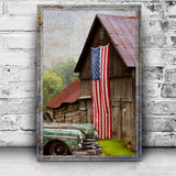 America Country Barn Canvas Wall Art - Tailored Canvases - Flyclothing LLC