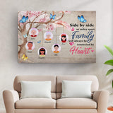 Family Will Always Be Connected By Heart Sign II - Tailored Canvases - Flyclothing LLC