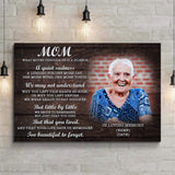 Mom, You're Too Beautiful To Forget Happy Mother's Day Sign - Tailored Canvases - Flyclothing LLC