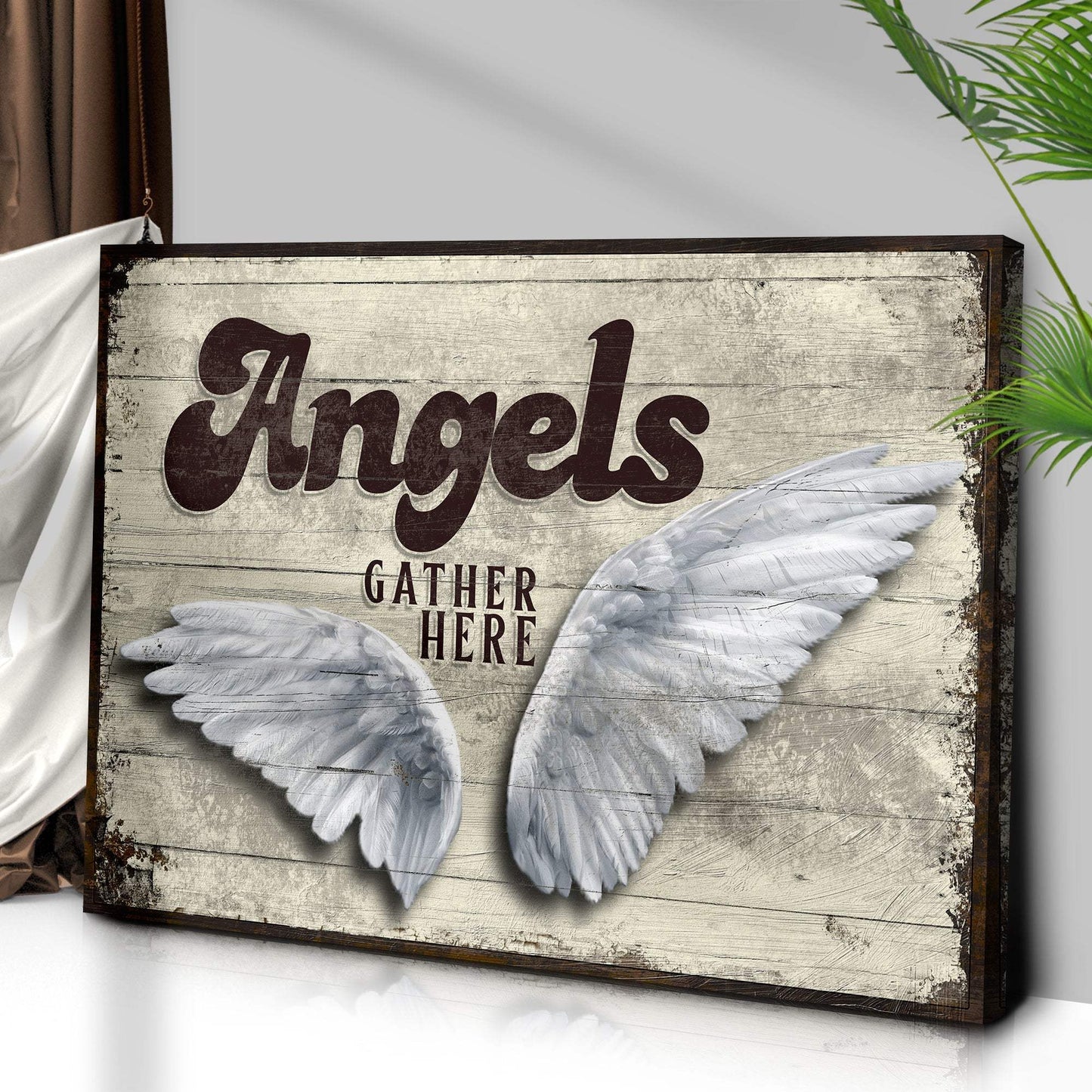 Angels Gather Here Sign II - Tailored Canvases - Flyclothing LLC