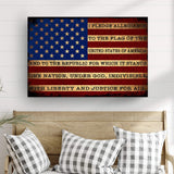 I Pledge Allegiance To The Flag Of USA Sign - Tailored Canvases - Flyclothing LLC