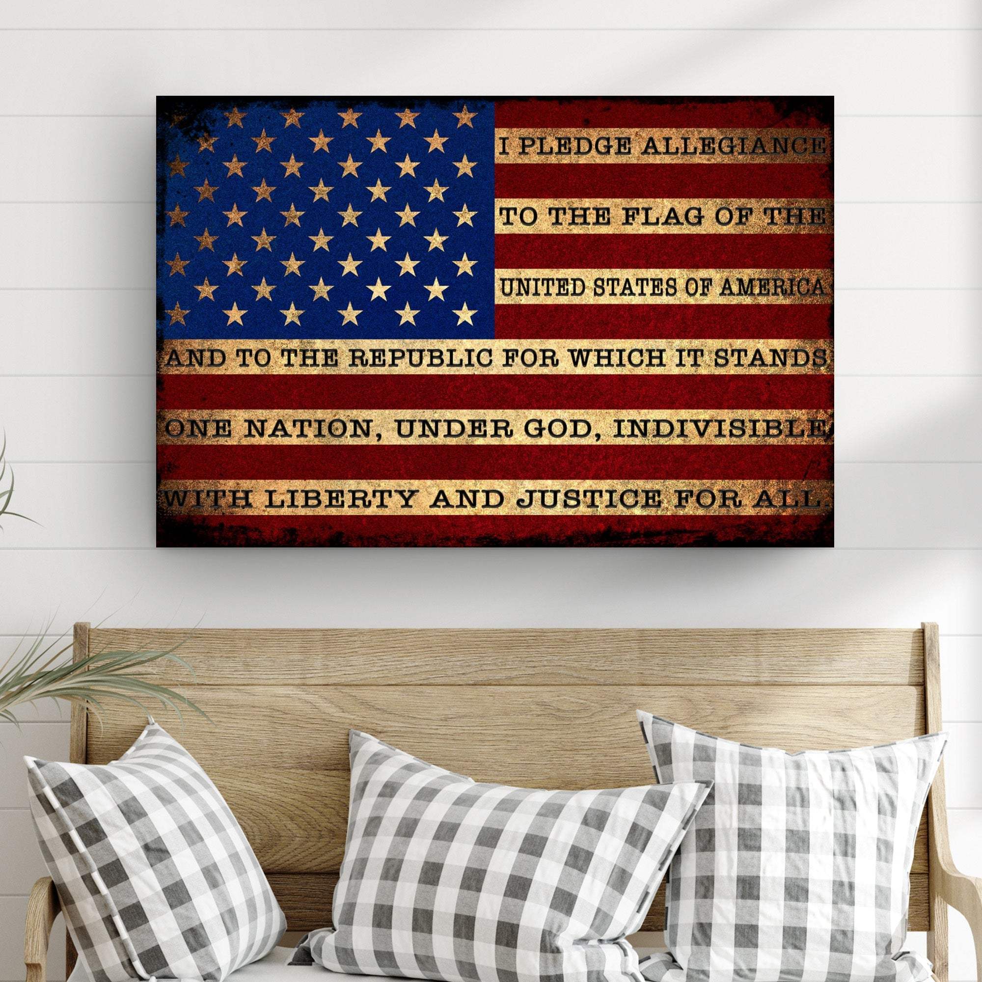 I Pledge Allegiance To The Flag Of USA Sign - Tailored Canvases - Flyclothing LLC
