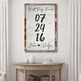 Best Day Ever Sign - Tailored Canvases - Flyclothing LLC