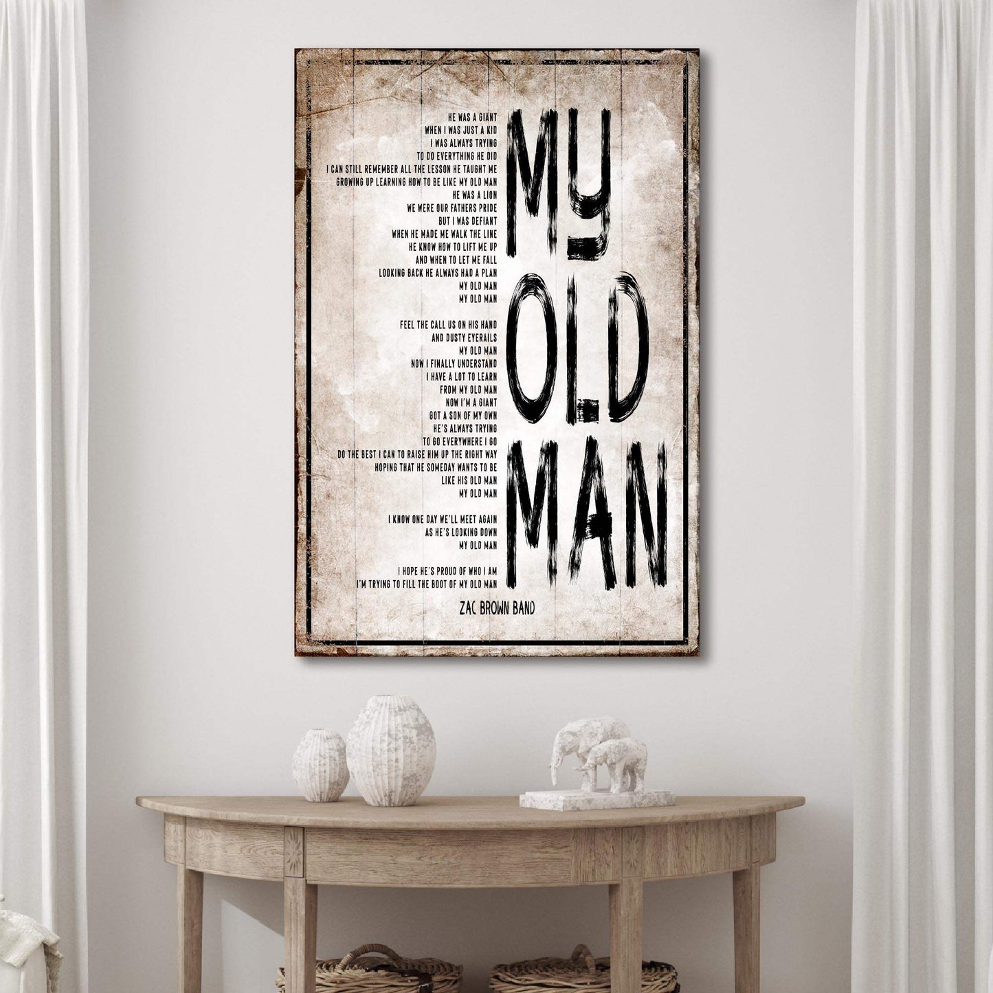My Old Man, Happy Father's Day Sign - Tailored Canvases - Flyclothing LLC