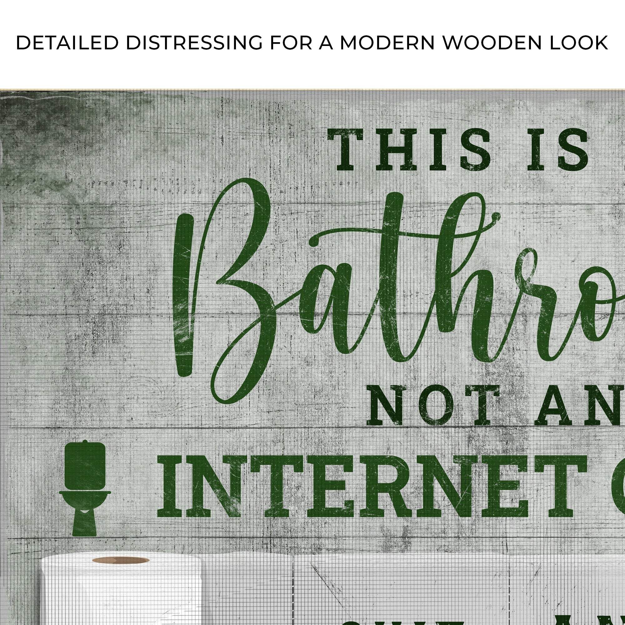 This Is A Bathroom Not An Internet Cafe Sign - Tailored Canvases - Flyclothing LLC