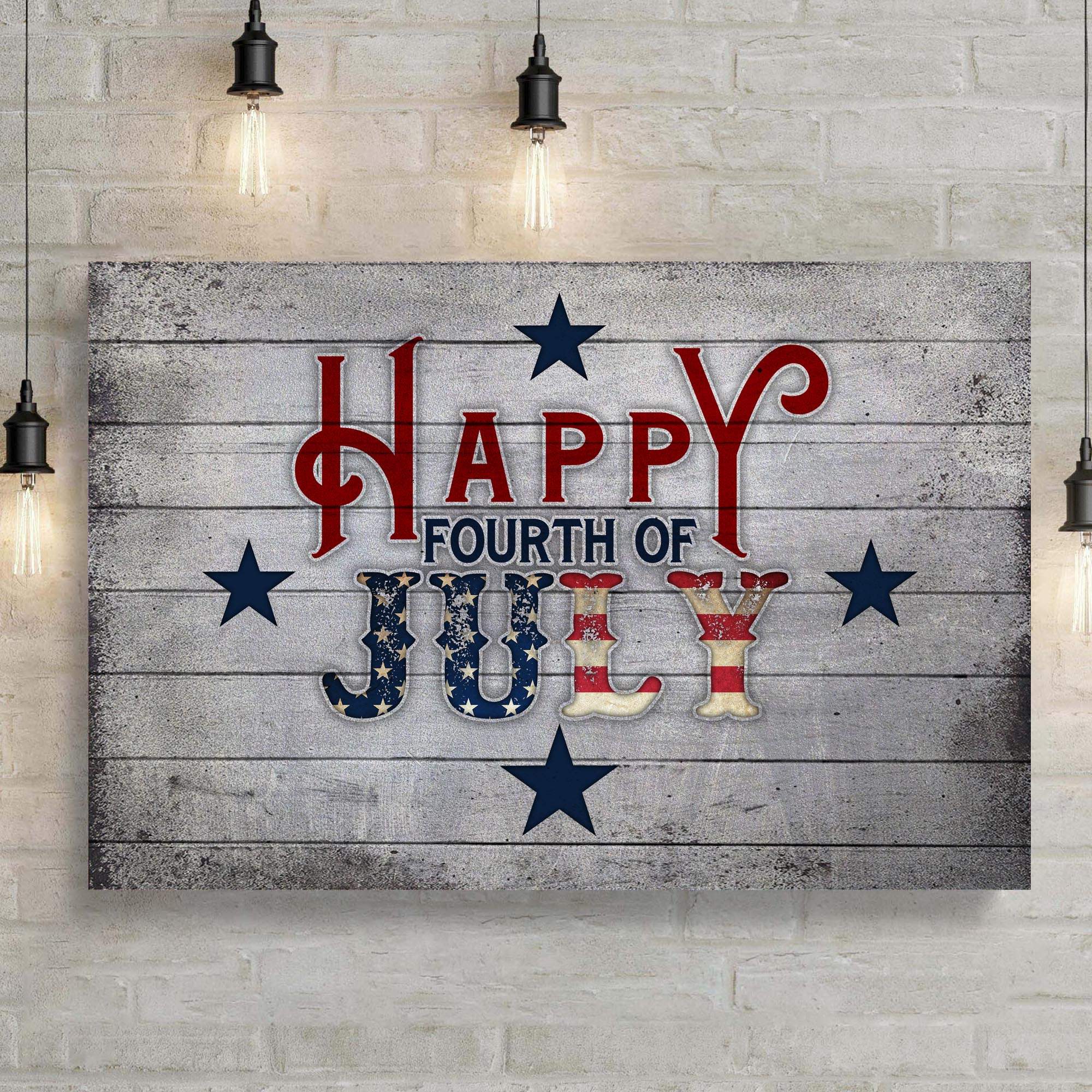 Happy Fourth Of July Sign - Tailored Canvases - Flyclothing LLC