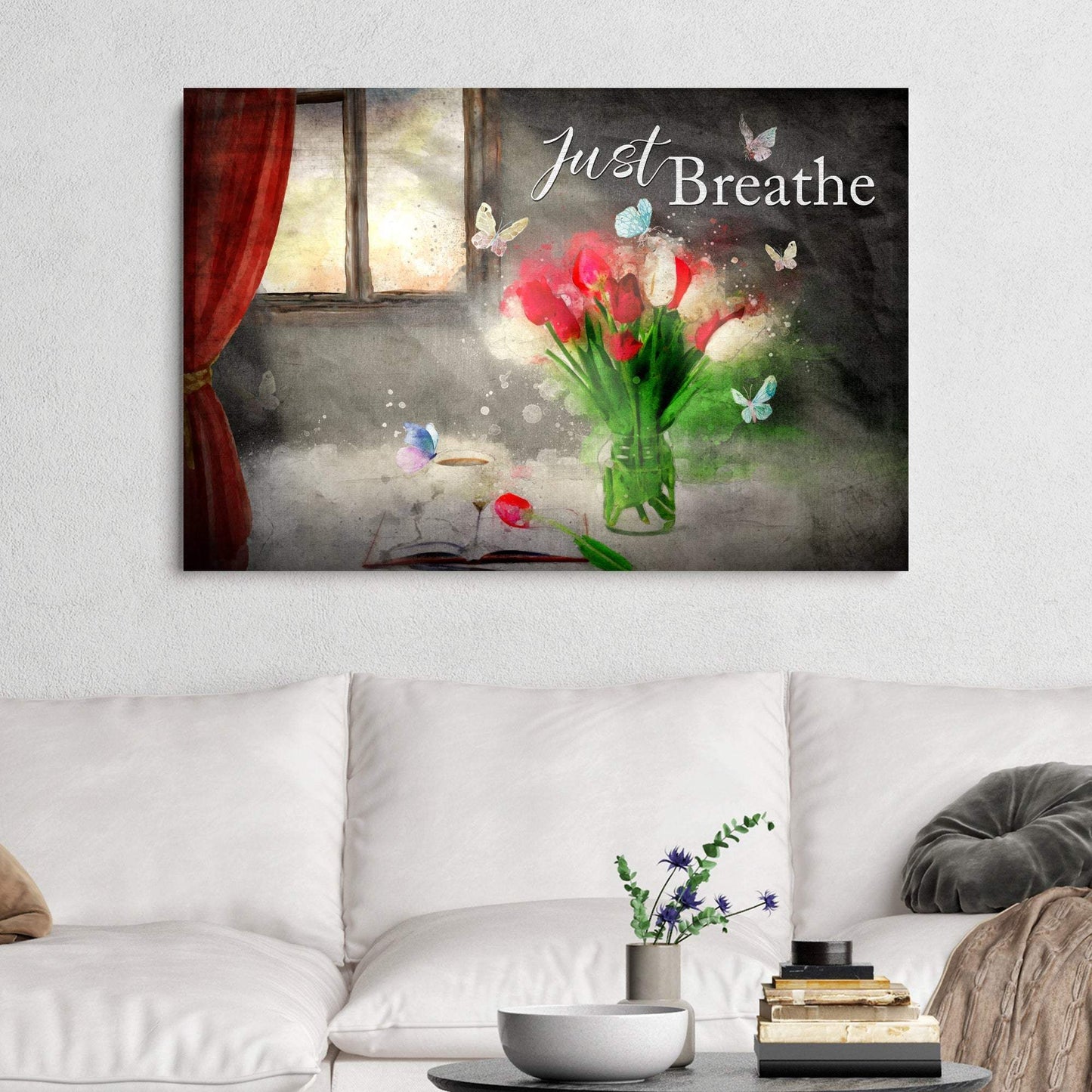 Just Breathe Sign VI - Tailored Canvases - Flyclothing LLC