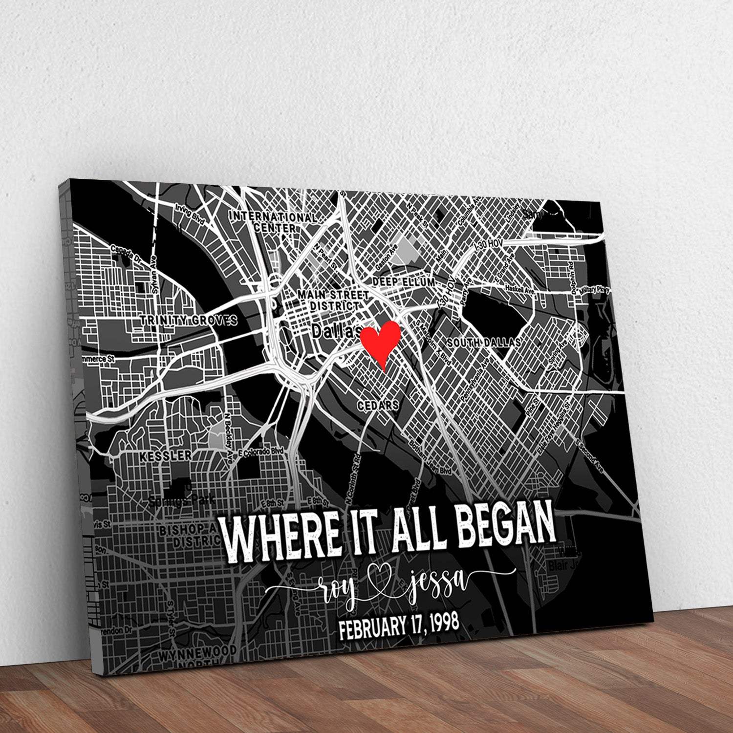 Couple Street Map Sign - Tailored Canvases - Flyclothing LLC