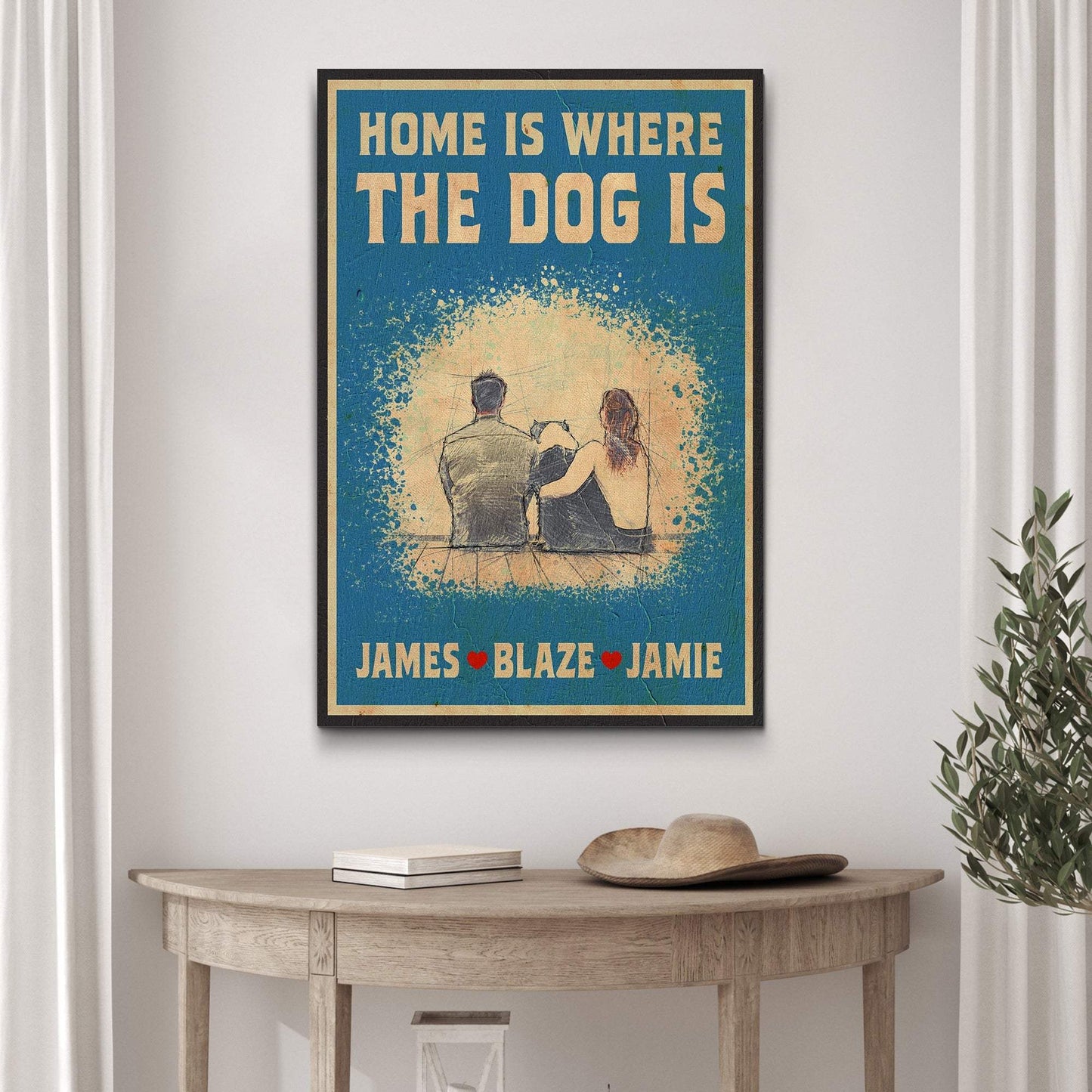 Home Is Where The Dog Is Sign II - Tailored Canvases - Flyclothing LLC