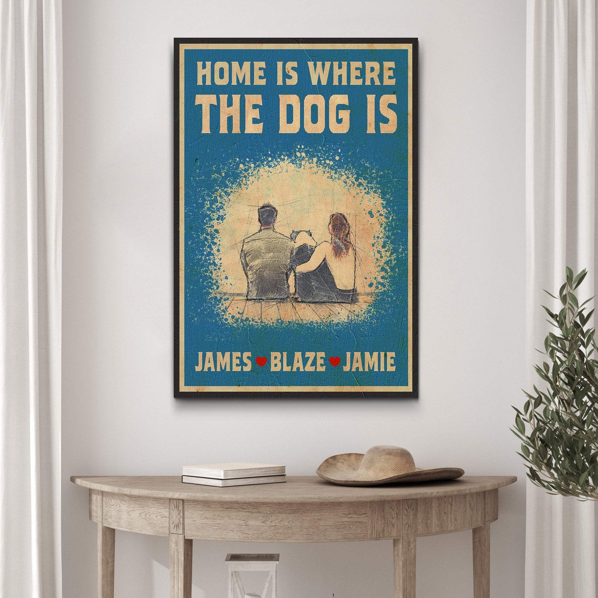 Home Is Where The Dog Is Sign II - Tailored Canvases - Flyclothing LLC