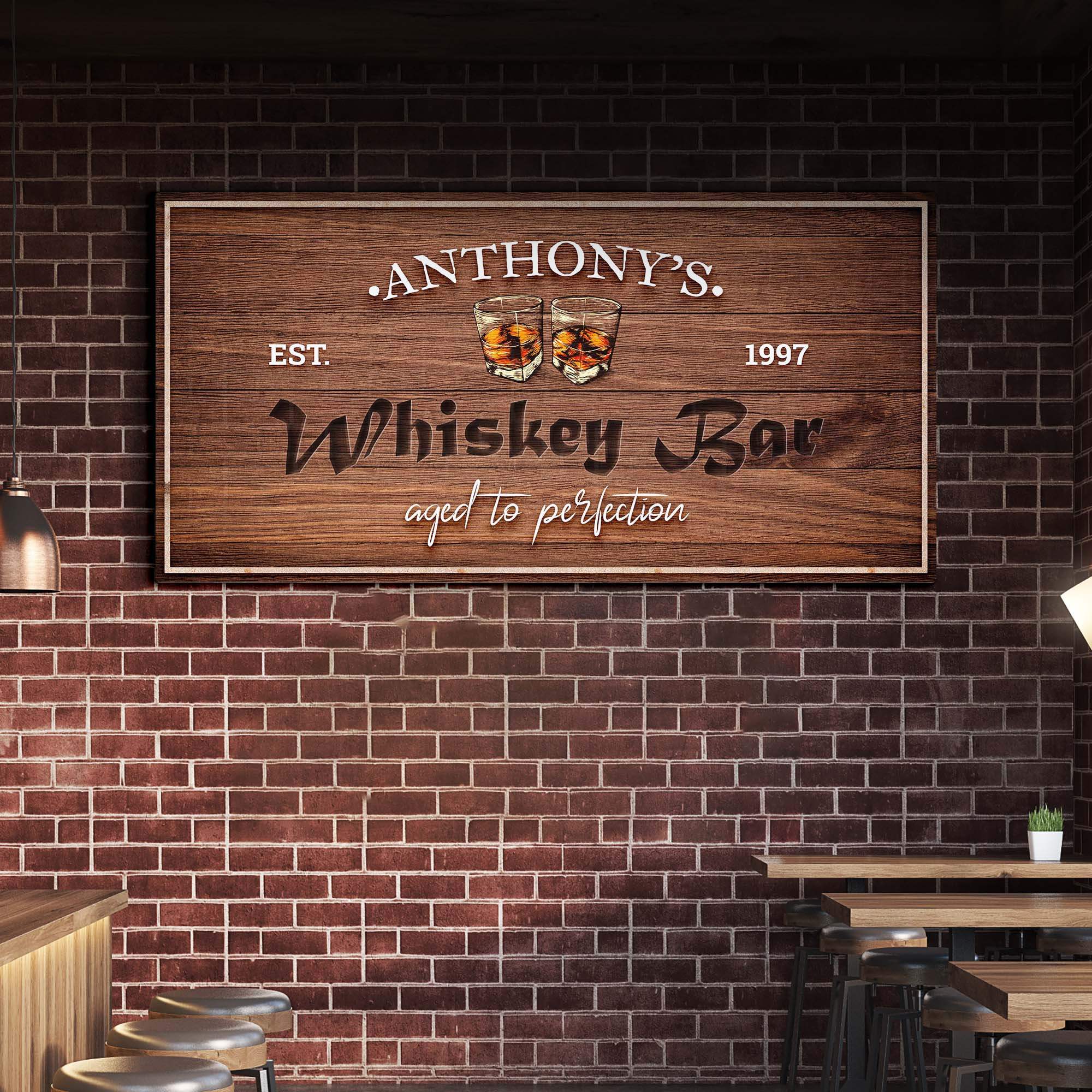 Whiskey Bar Sign II - Tailored Canvases - Flyclothing LLC