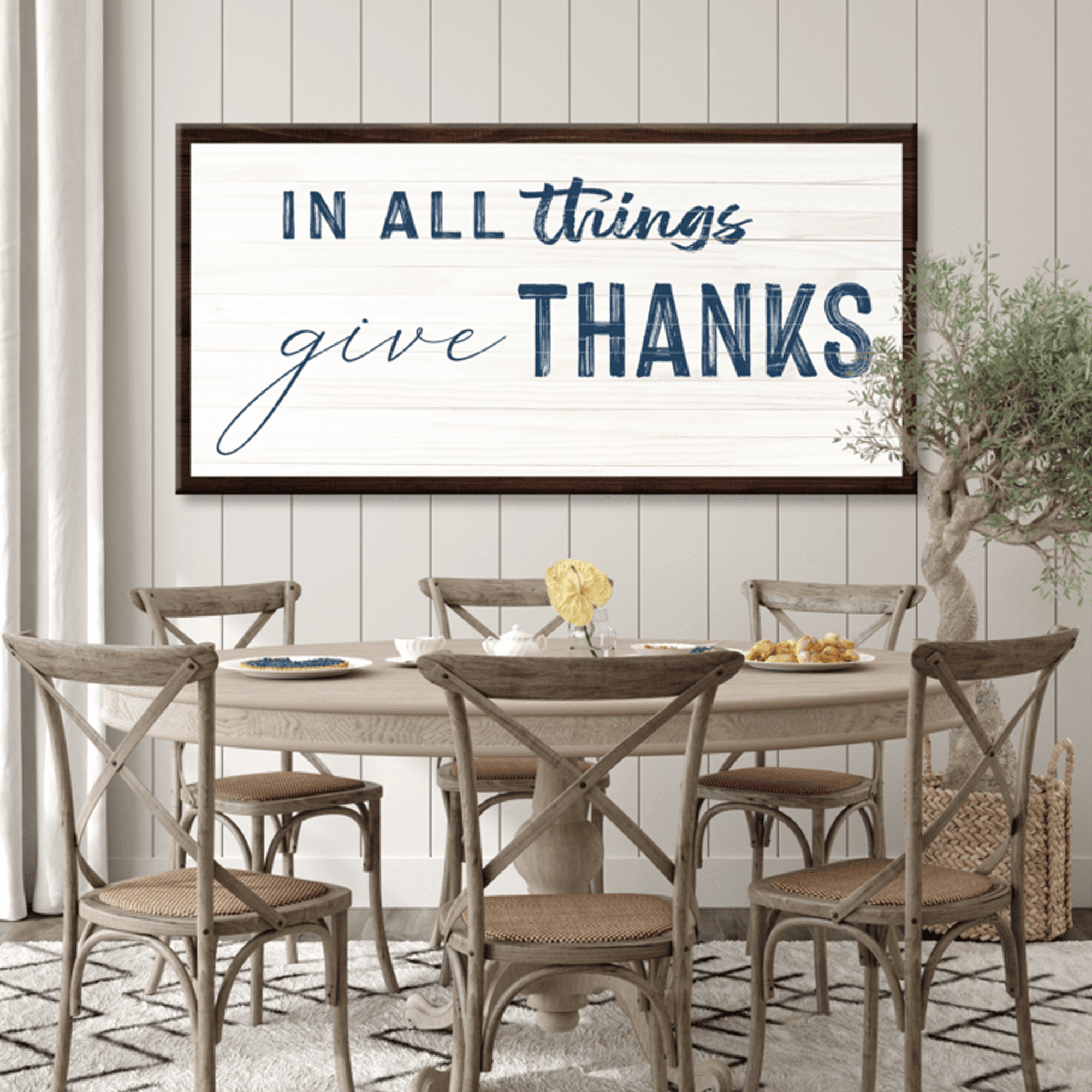 In All Things Give Thanks Sign II - Tailored Canvases - Flyclothing LLC
