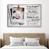 To My Daughter Marriage Message Sign - Tailored Canvases - Flyclothing LLC