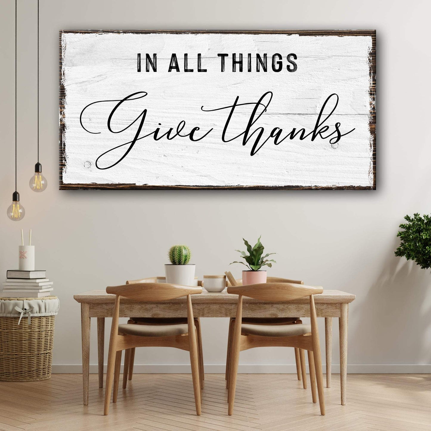 In All Things Give Thanks Sign - Tailored Canvases - Flyclothing LLC