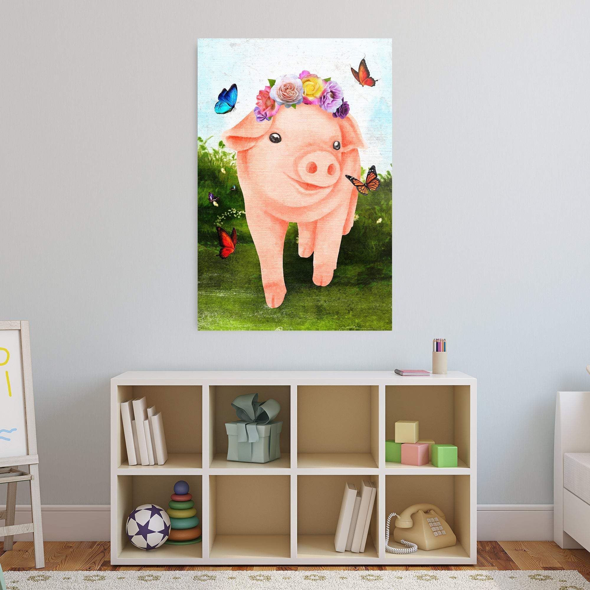 The Most Adorable Pig Canvas Wall Art - Tailored Canvases - Flyclothing LLC