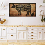 Cow Butcher Kitchen Sign II - Tailored Canvases - Flyclothing LLC