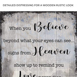 Signs From Heaven That Love Never Dies Sign II - Tailored Canvases - Flyclothing LLC