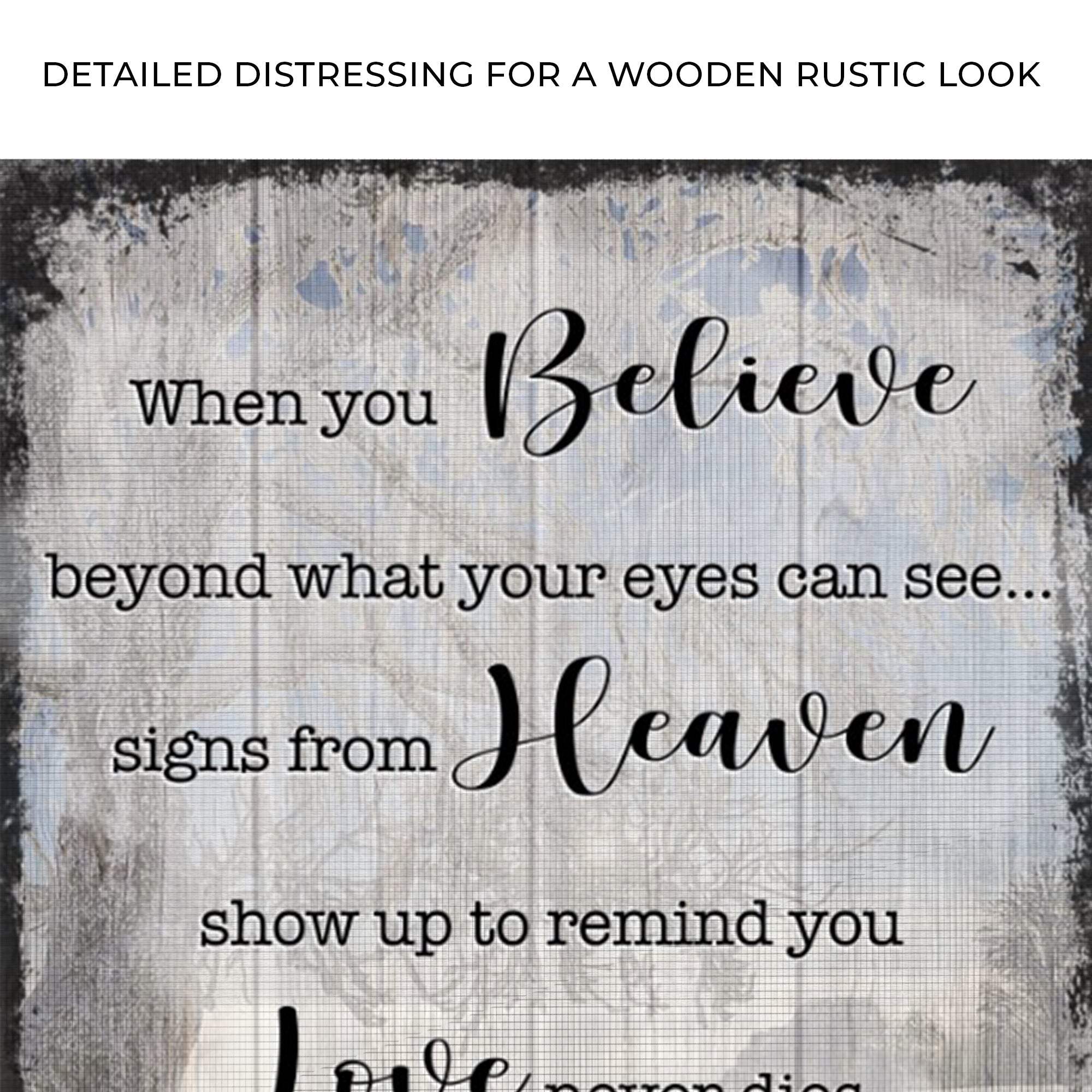 Signs From Heaven That Love Never Dies Sign II - Tailored Canvases - Flyclothing LLC